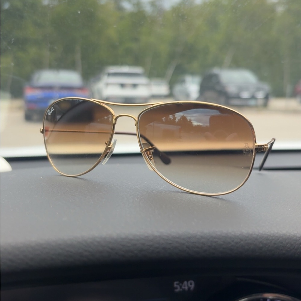 Ray-Ban Gold Gradient Aviator Sunglasses